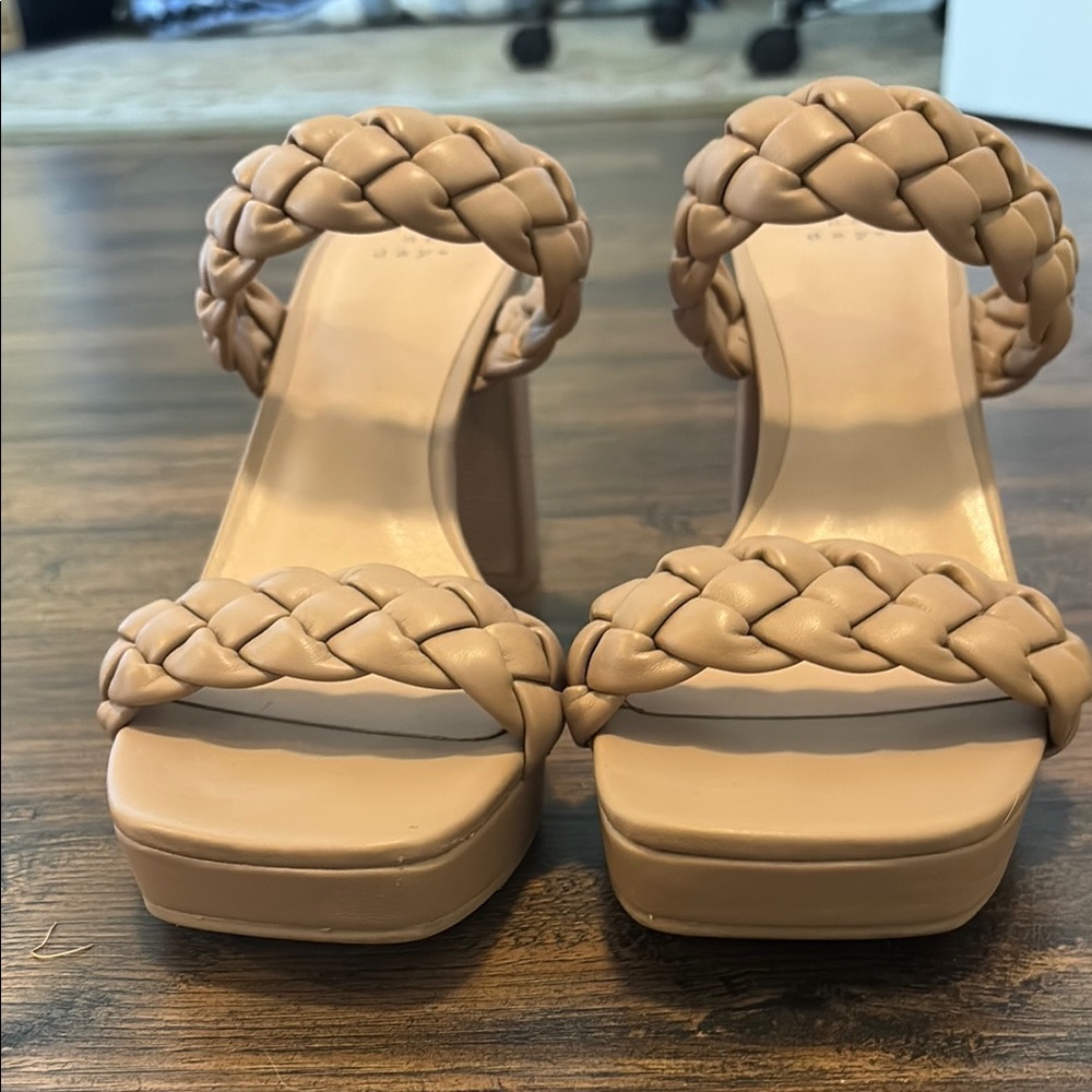 A New Day Tan Double-Strap Sandals with Braided Design - Picture 5 of 6